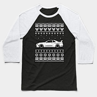 Skyline R34 Xmas Baseball T-Shirt